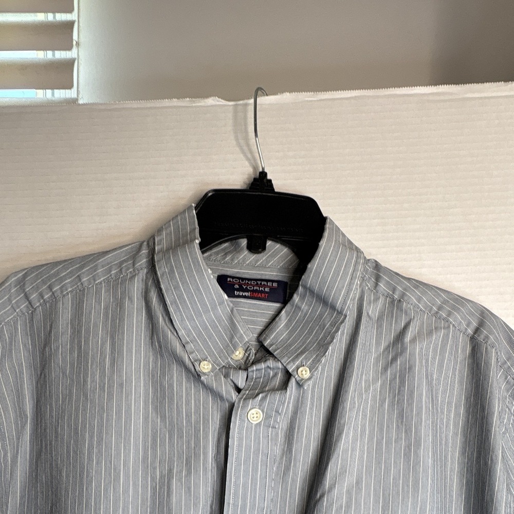Router And York Men's Short Sleeved Stripe Shirt Size Xl - Picture 3 of 5